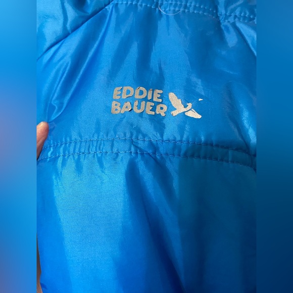 Eddie Bauer Midnight Blue  Reversible Fleece Jacket EUC Medium - Picture 5 of 6